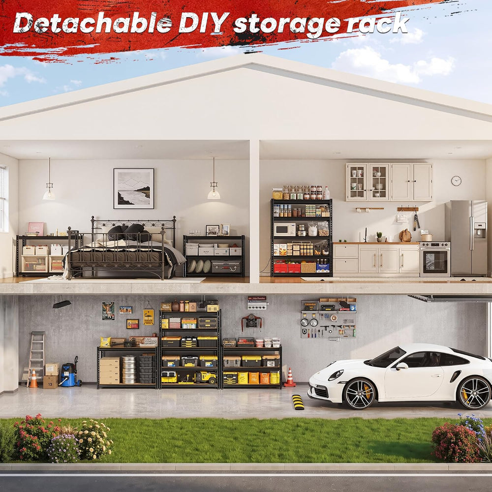 REIBII 2400 Lbs Garage Shelving for Pantry, Adjustable Storage Shelves