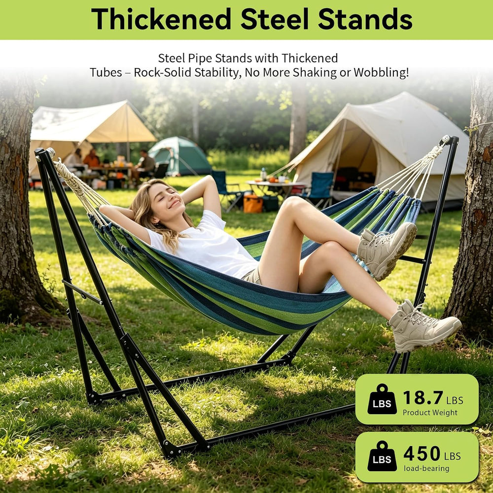 Portable Multifunctional Hammock Chair with Stand for Outside or Inside