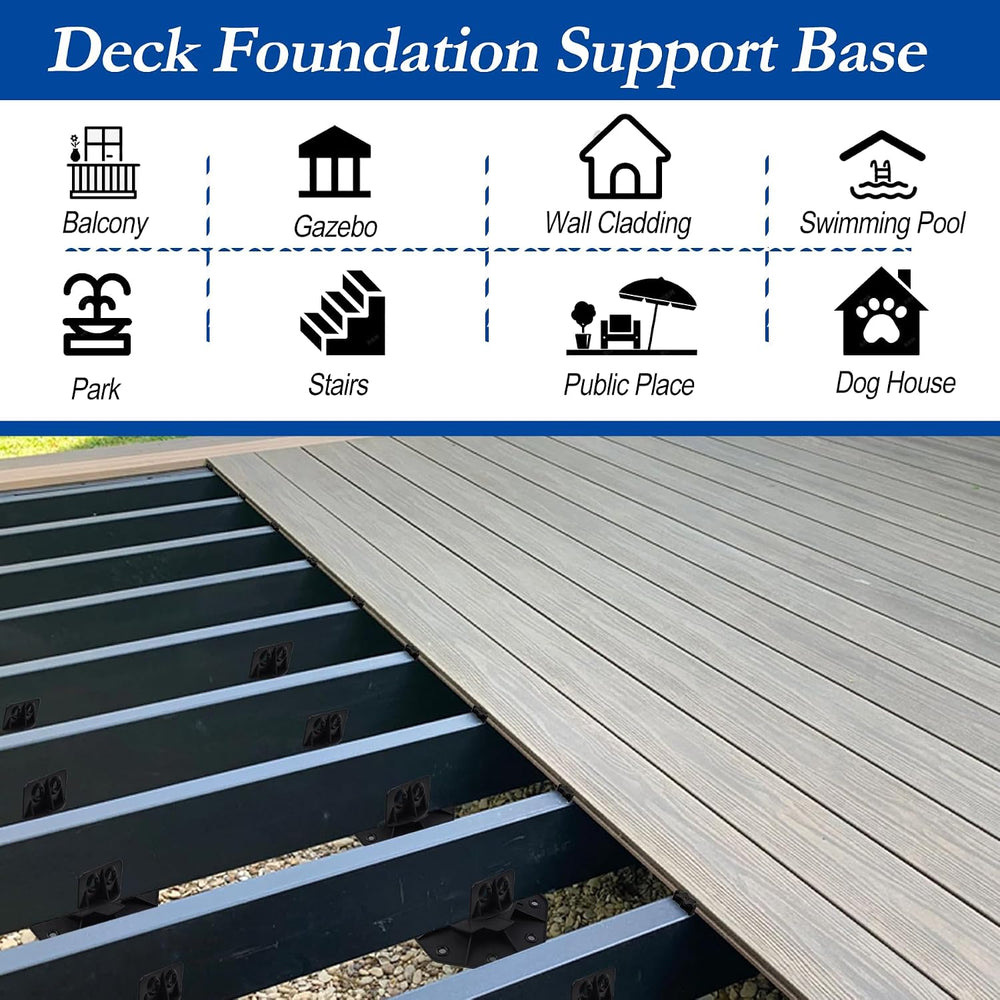 18-30mm Adjustable Deck Blocks, Heavy Duty Deck Foundation Base Support