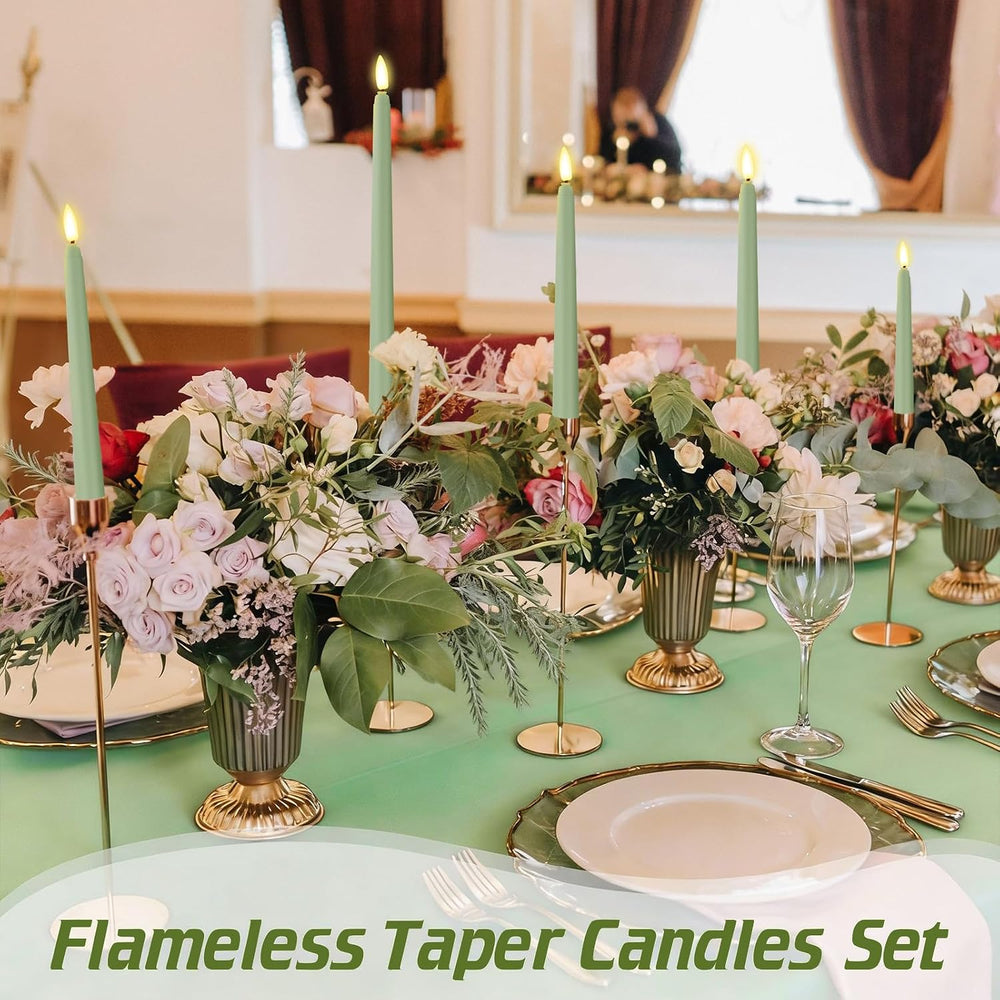 Rossesay 48 Pcs Flameless LED Taper Candles Battery Operated Candles 4 Sizes ...