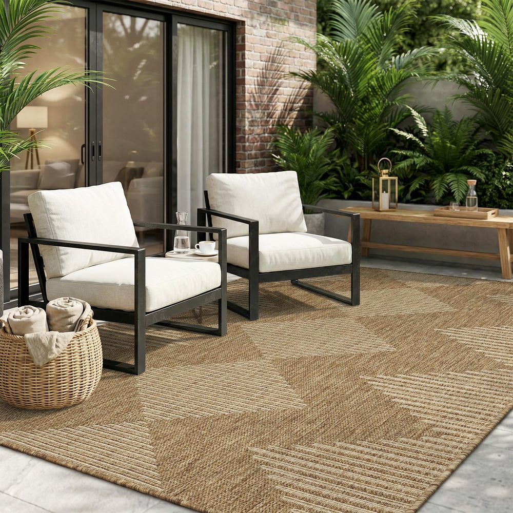 MontVoo-Outdoor Rug Carpet Patio Rug 5x7 ft Polypropylene Indoor Outdoor Rugs...
