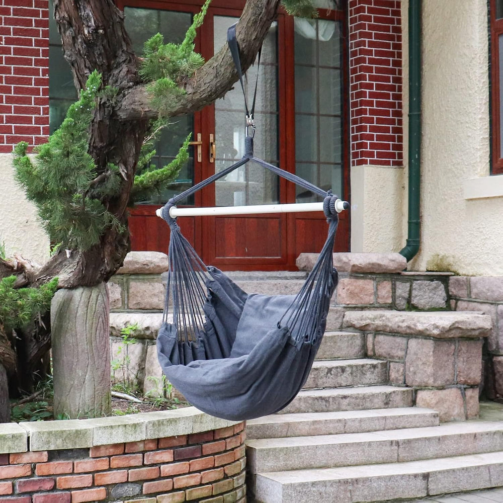 Highwild Hammock Chair Hanging Rope Swing - Max 500 Lbs - 2 Cushions Included...
