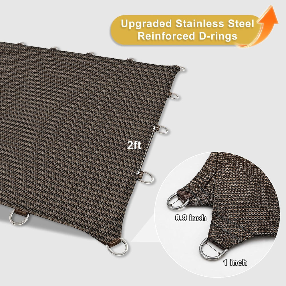 Shade&Beyond 90% Sun Shade Cloth with D-Rings & Reinforced Corner Web...