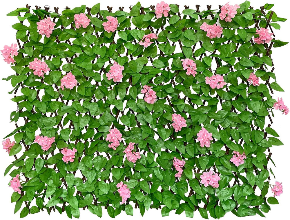 86 York Expandable Fence Privacy Screen Faux Ivy Decorative for Outdoor Garde...