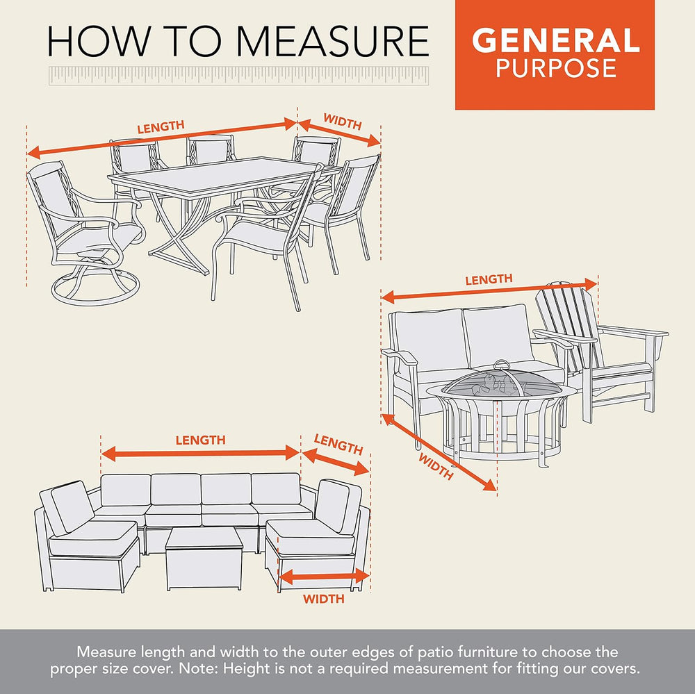 Modern Leisure 8576A Patio Table and Chairs Cover, Outdoor Furniture Set Cove...