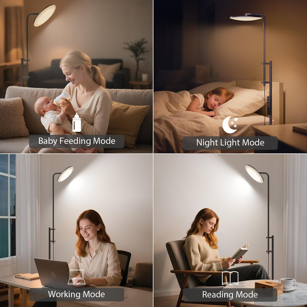 SUNMORY 32W/3000LM Bright Floor Lamp, Tall Standing Lamps for Living Room