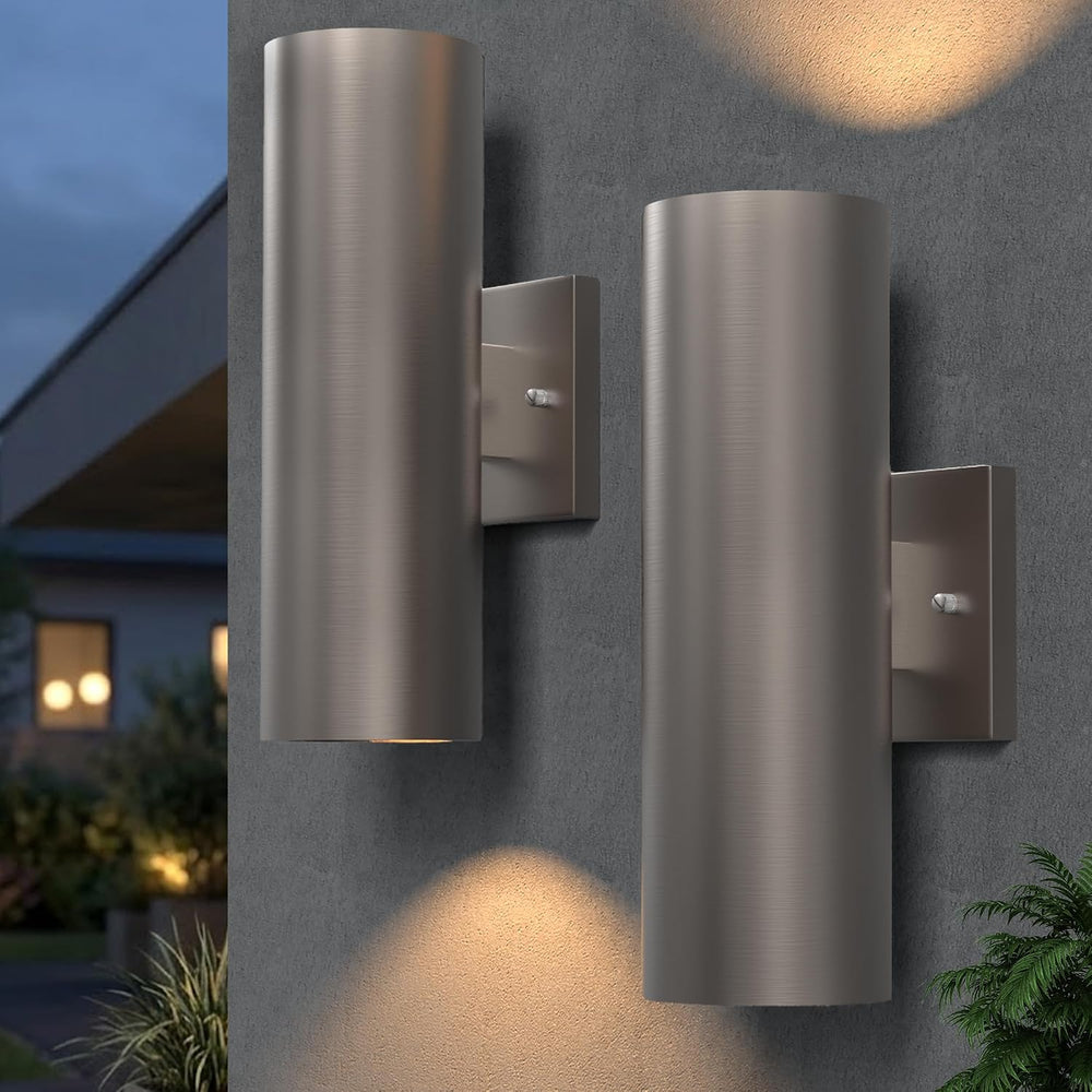 12in Aluminum Up and Down LED Porch Light Super Bright 3000K, 2P
