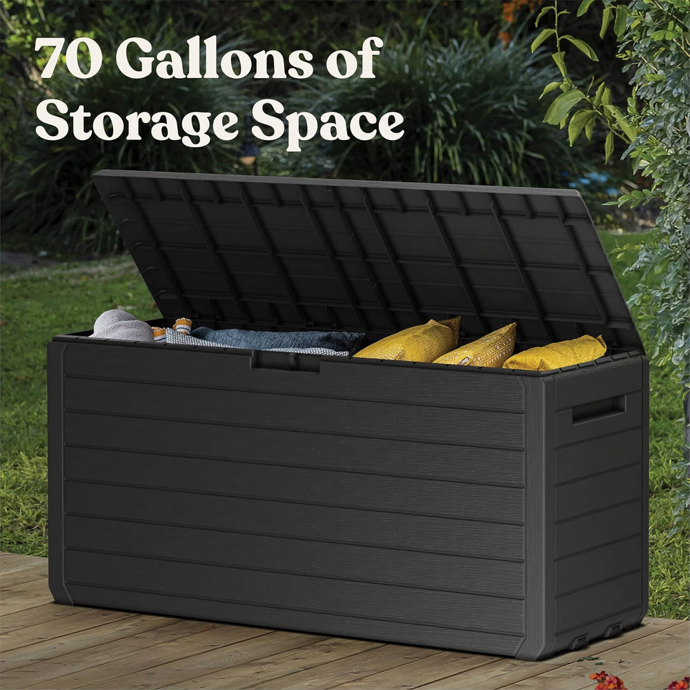 Keter Atlas 70 Gal Outdoor Storage Box for Patio and Pool Accessories