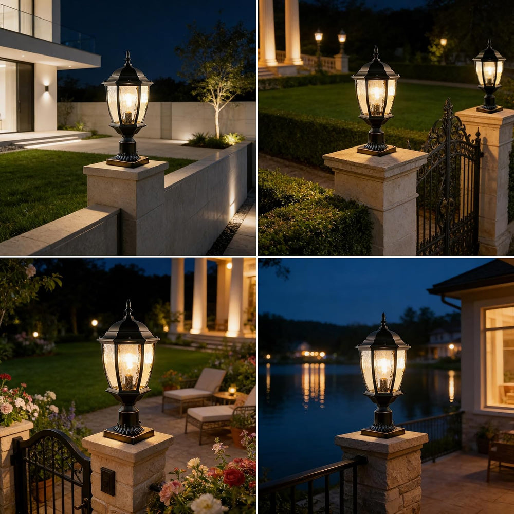Outdoor Post Light, 21 Inch Aluminum Outside Post Lantern, Waterproof Exterio...