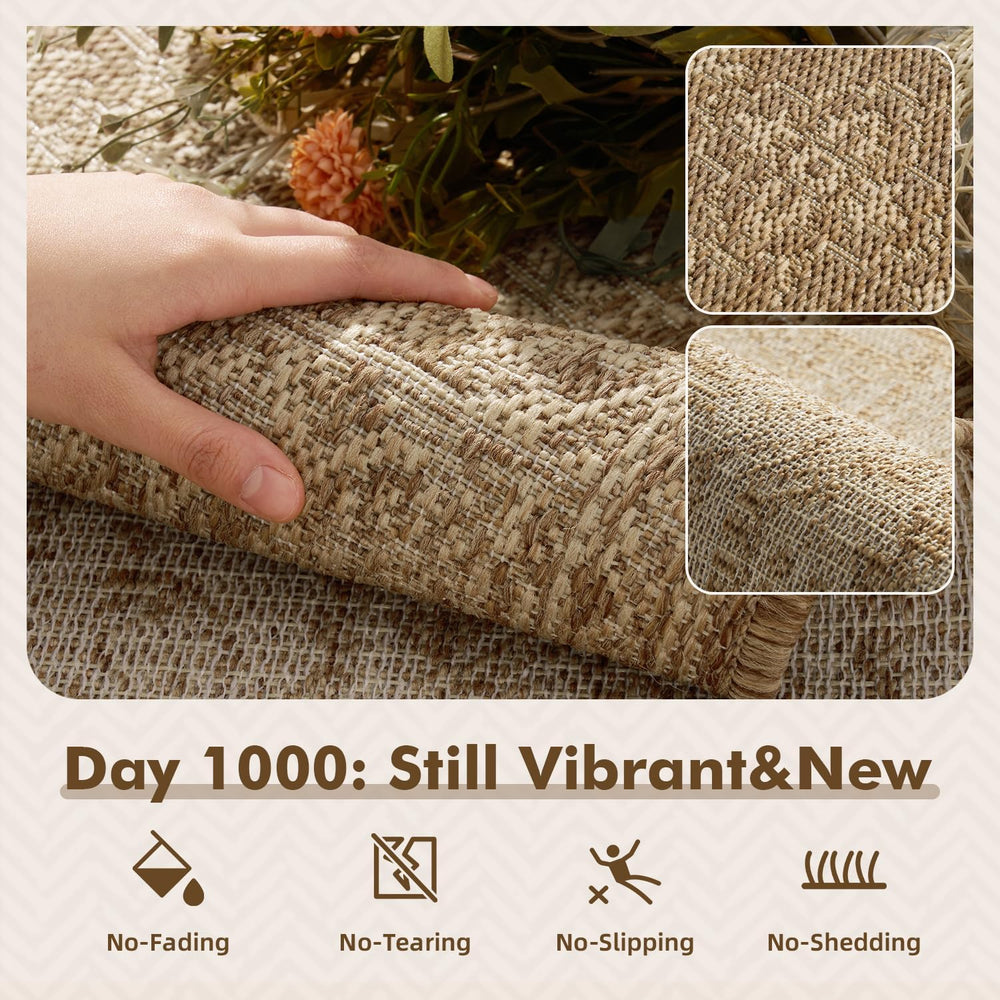 MontVoo-Outdoor Rug-Patio Rug 8x10 Polypropylene Indoor Outdoor Rugs Carpet f...