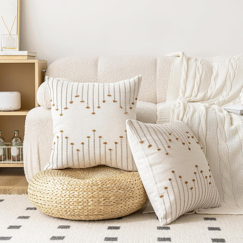 LILEPOY Boho Throw Pillow Covers 20x20 Farmhouse Decorative Pillow case