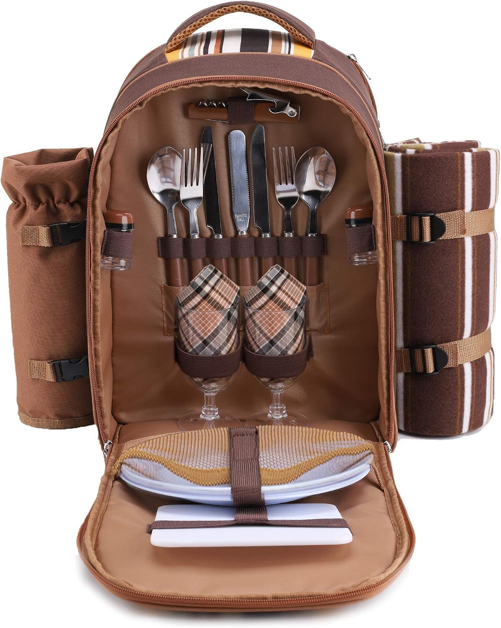 Picnic Backpack, 2-Person with Blanket & Wine, Family & Lovers Gift, ...