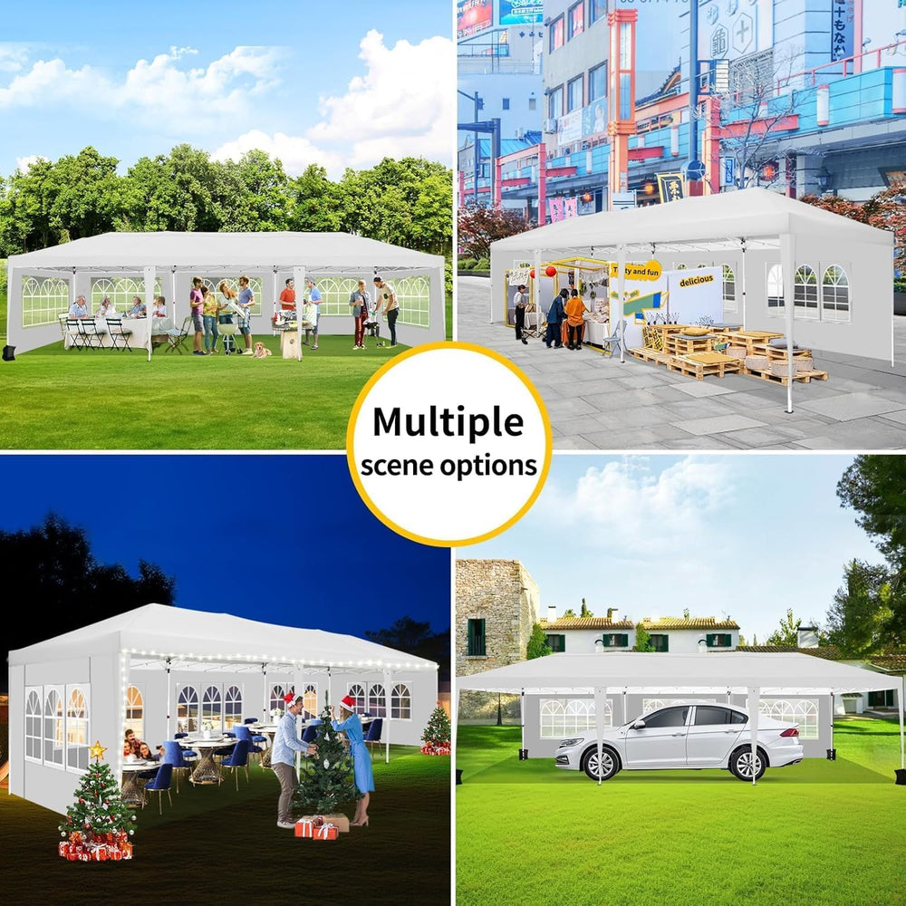 COBIZI Canopy 10x30 FT Party Tents for Parties with 8 Sidewalls, carpas para ...