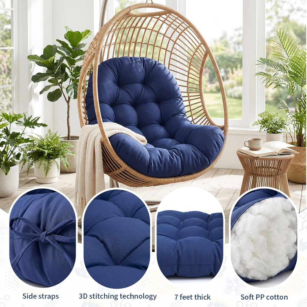 Outdoor Egg Chair Cushion Replacement, Waterproof Hanging Chair Cushion with ...
