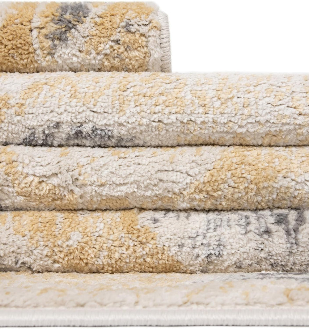 Rugs.com - Charleston Rug – 8' x 10' Yellow Easy-Clean Rug Modern Flo...