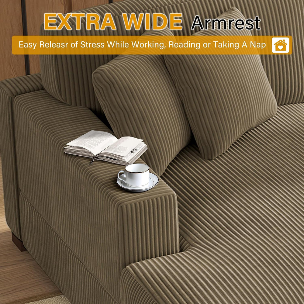 Chaise Lounge Chair Indoor, Oversized Upholstered Sofa Bed for Living Room, C...