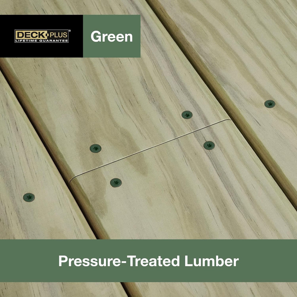 Deck Plus Wood Screws, #10 x 2-1/2in, 5lb Box, 365 Pieces, Green