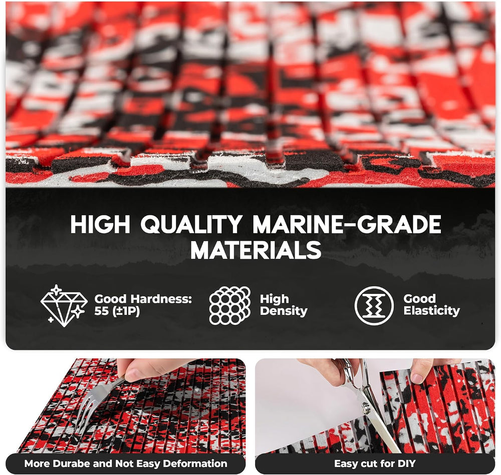 FOCEAN Boat Flooring EVA Foam Boat Decking Marine Flooring Camo Self-Adhesive...
