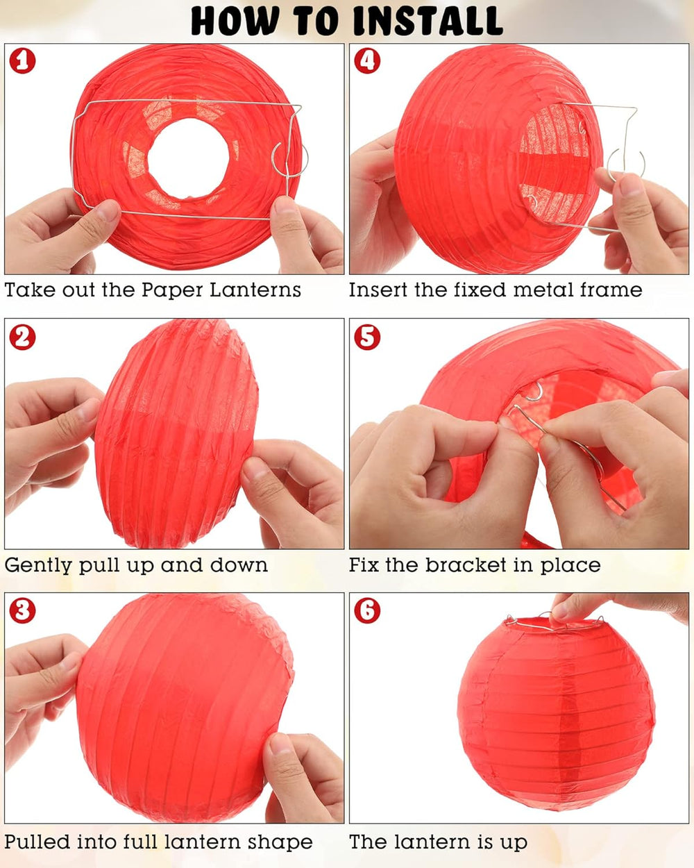 Treela 80 Pcs Colorful Paper Lanterns Chinese Japanese Lantern Party Decor
