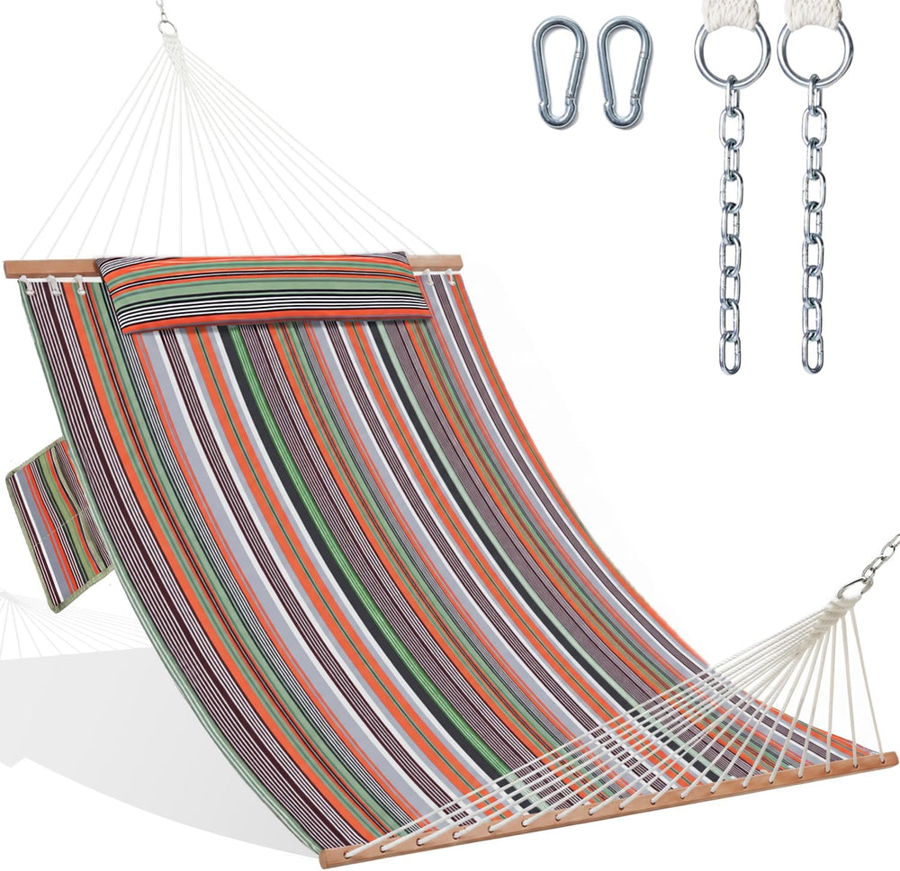 GAFETE 14FT 2 Person Family Hammock for Outside, Extra Large, 550lbs