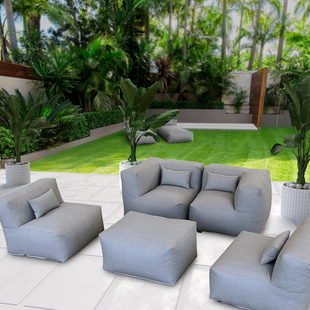 Dineli ANNYH Patio Garden Sectional Conversation Set Outdoor Modular Sofa