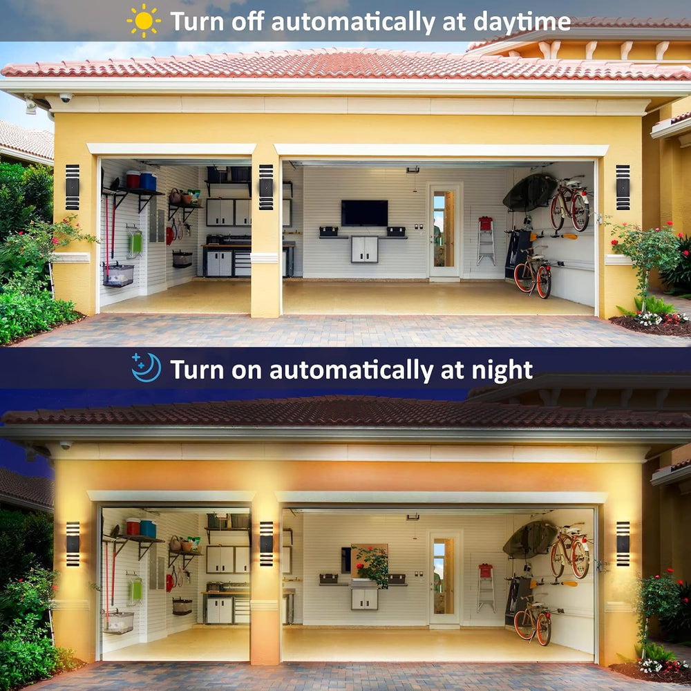 Dusk to Dawn Outdoor Wall Lights 2 Pack, Up and Down Porch Lights Outdoor Wal...