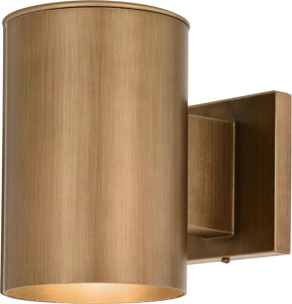 VAXCEL Chiasso Modern Outdoor Porch Light, 5" W x 7.25" H Gold Bras...