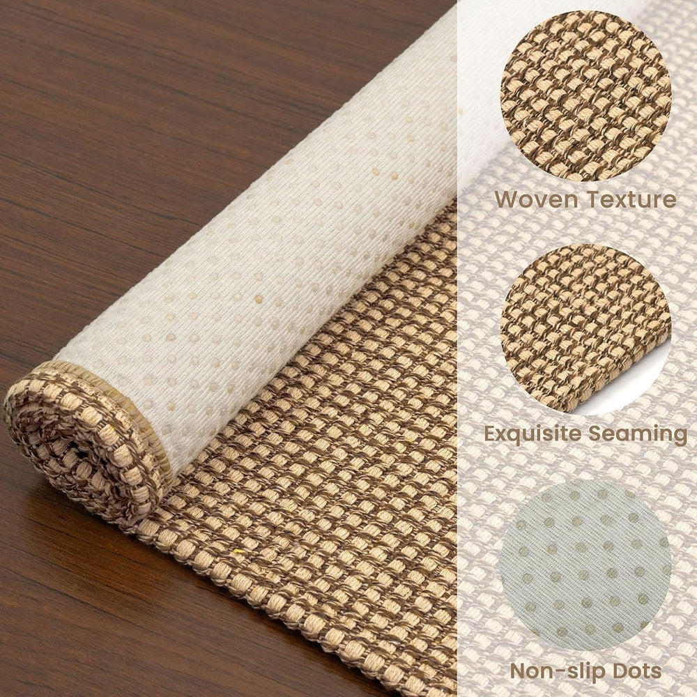 EARTHALL Woven Area Rug 4x6 Ft Washable Rugs for Entryway Non Slip Braided Th...
