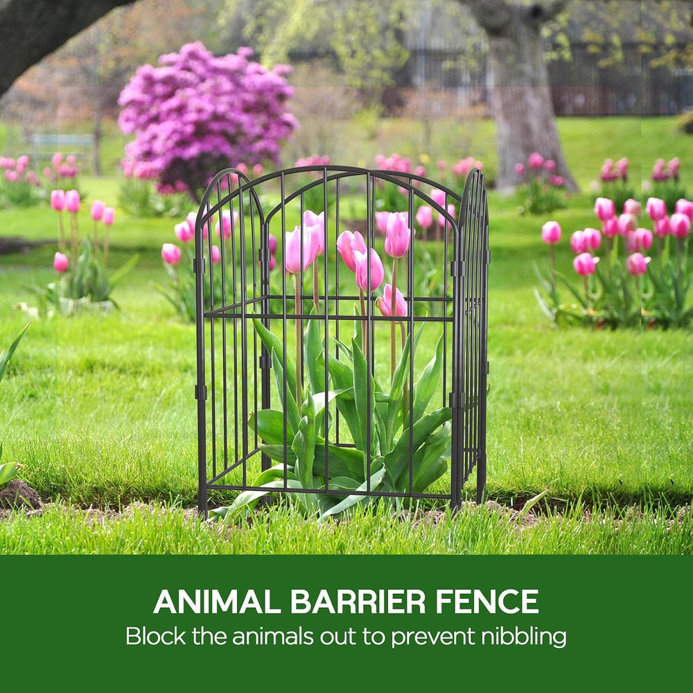 Goovilla Garden Fence, Total 27ft(L) x 24in(H), 25 Pcs, Rustproof Metal