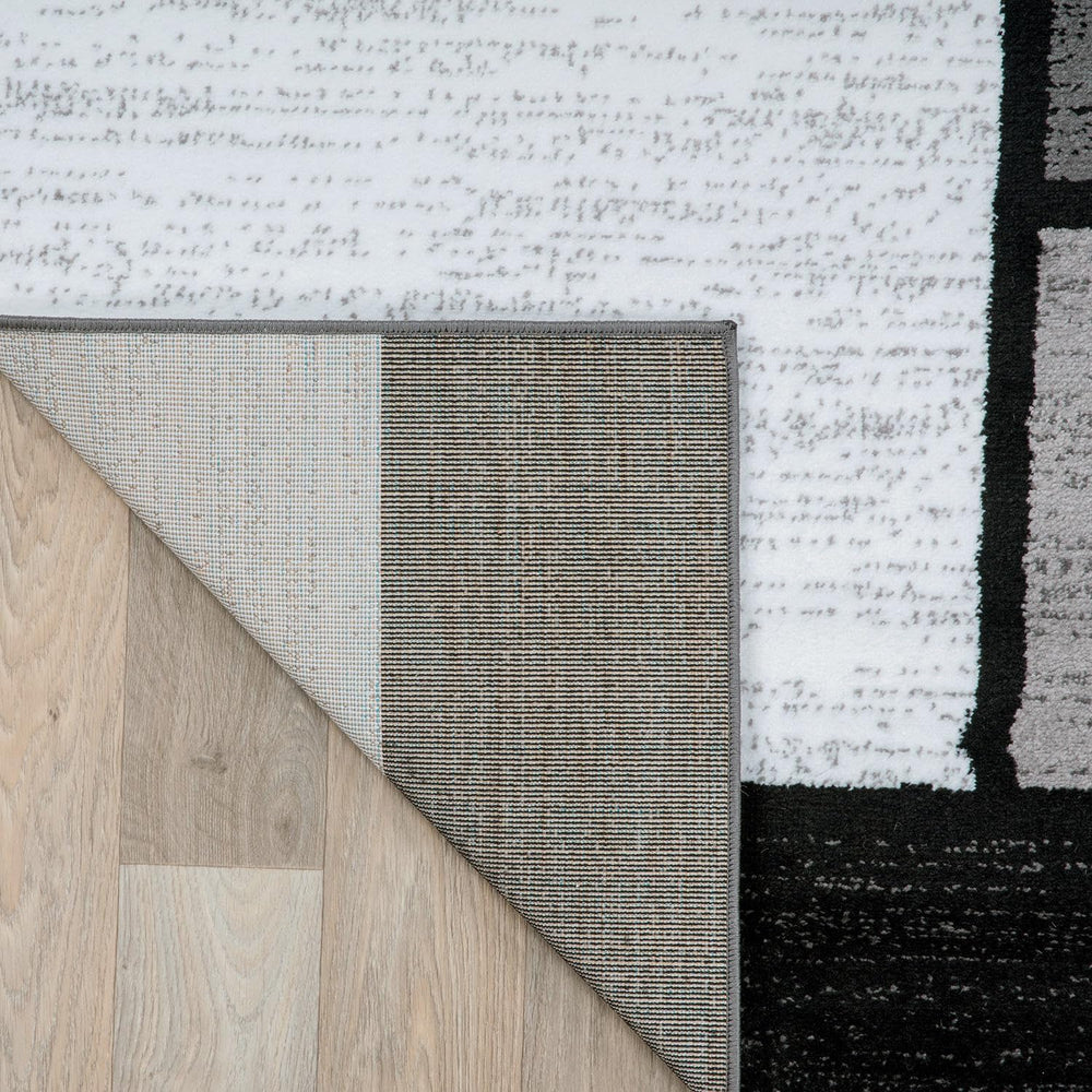 Rugshop Modern Boxes Contemporary Living Room Area Rug Gray 3'3" x 5...