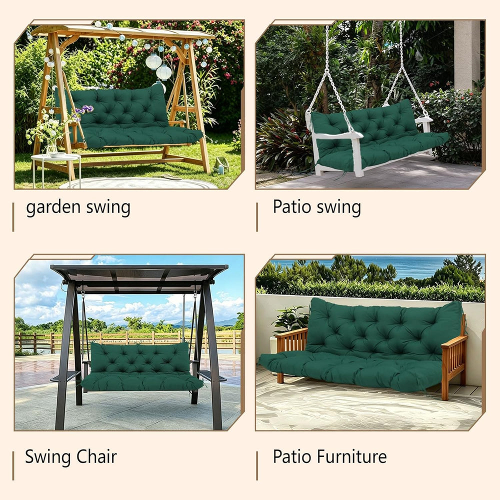 Porch Swing Cushions Waterproof Outdoor Swing Cushions 2-3 Seater Thicken 5&q...