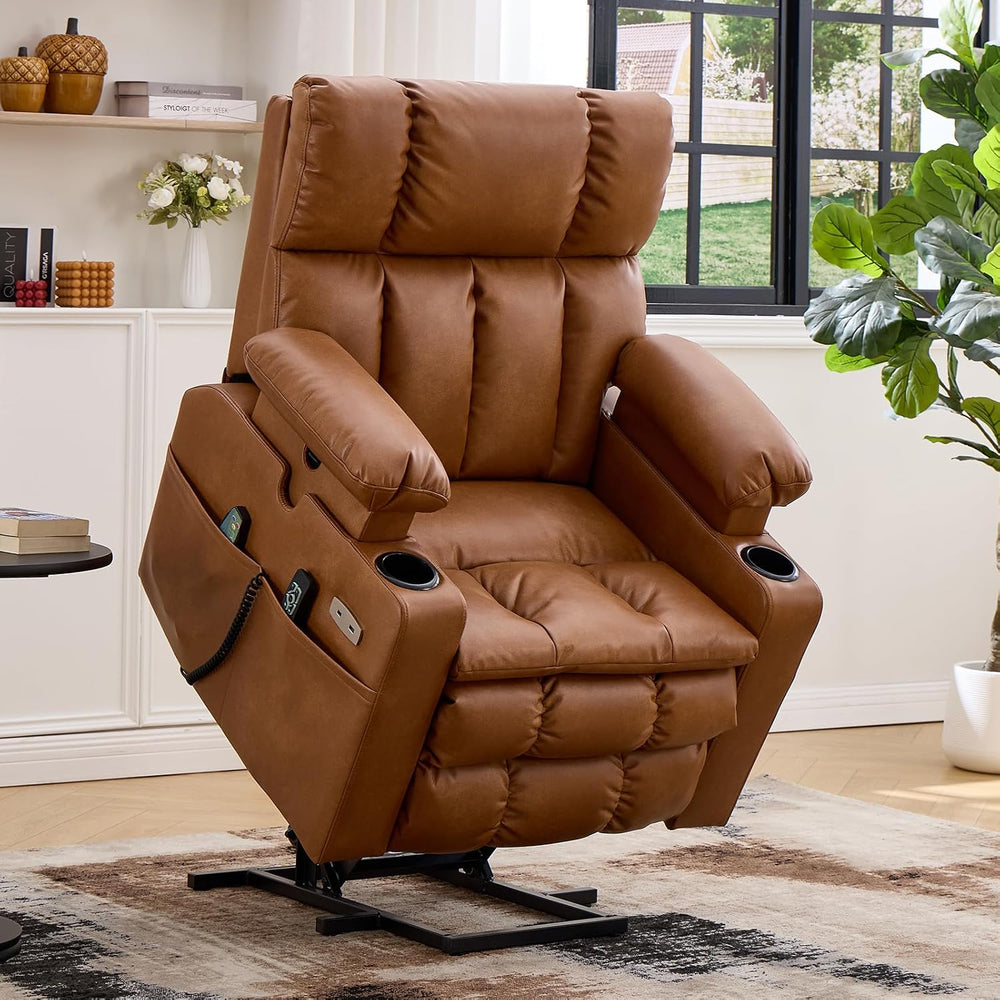 Dual Motor Power Lift Recliner Chair for Elderly with Massage and Heat,Zero G...