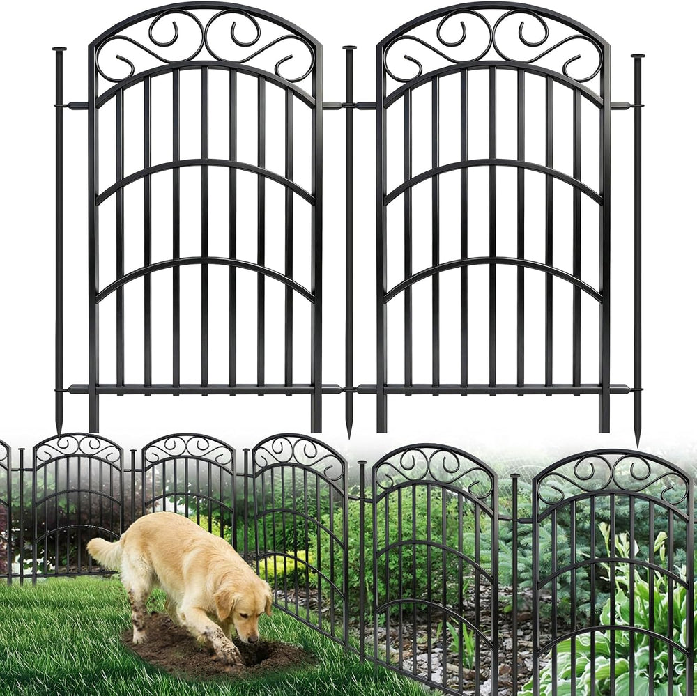Decorative Garden Fence, 40in H x 18ft L, 8 Panels