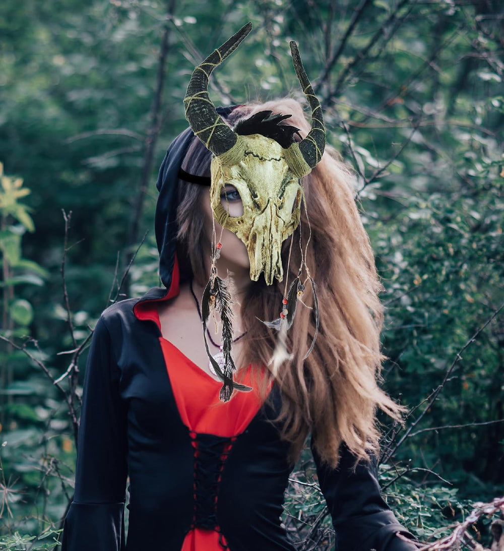 Yak Skull Mask- Devilish Animal Skull Mask Costume Accessory for Halloween, C...