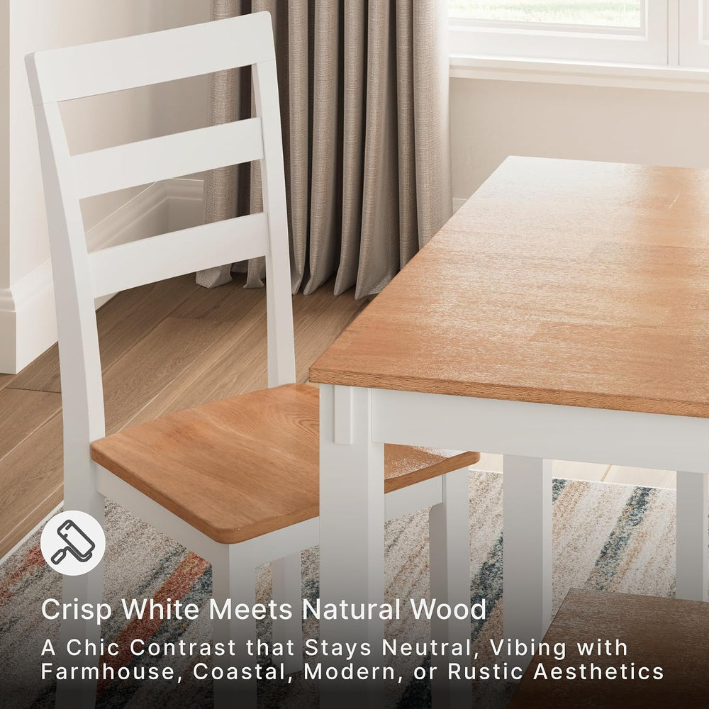 Signature Design by Ashley 6-Piece Dining Table Set with Bench and Chairs
