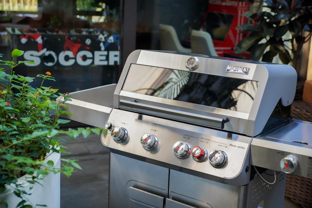 Monument Grills Mesa Series, 4+1 Outdoor Barbecue Stainless Steel Propane Gas...