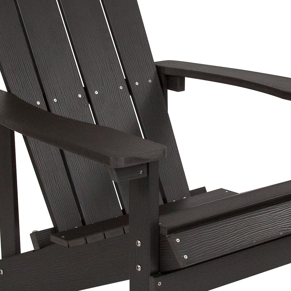 Flash Furniture Charlestown Indoor/Outdoor Faux Wood Adirondack Chairs, Weath...