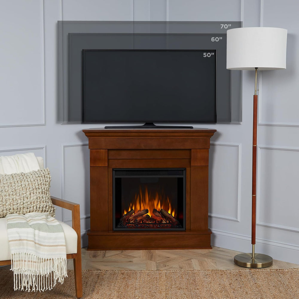 Real Flame Chateau 41" Corner Electric Fireplace with Mantel for Living ...