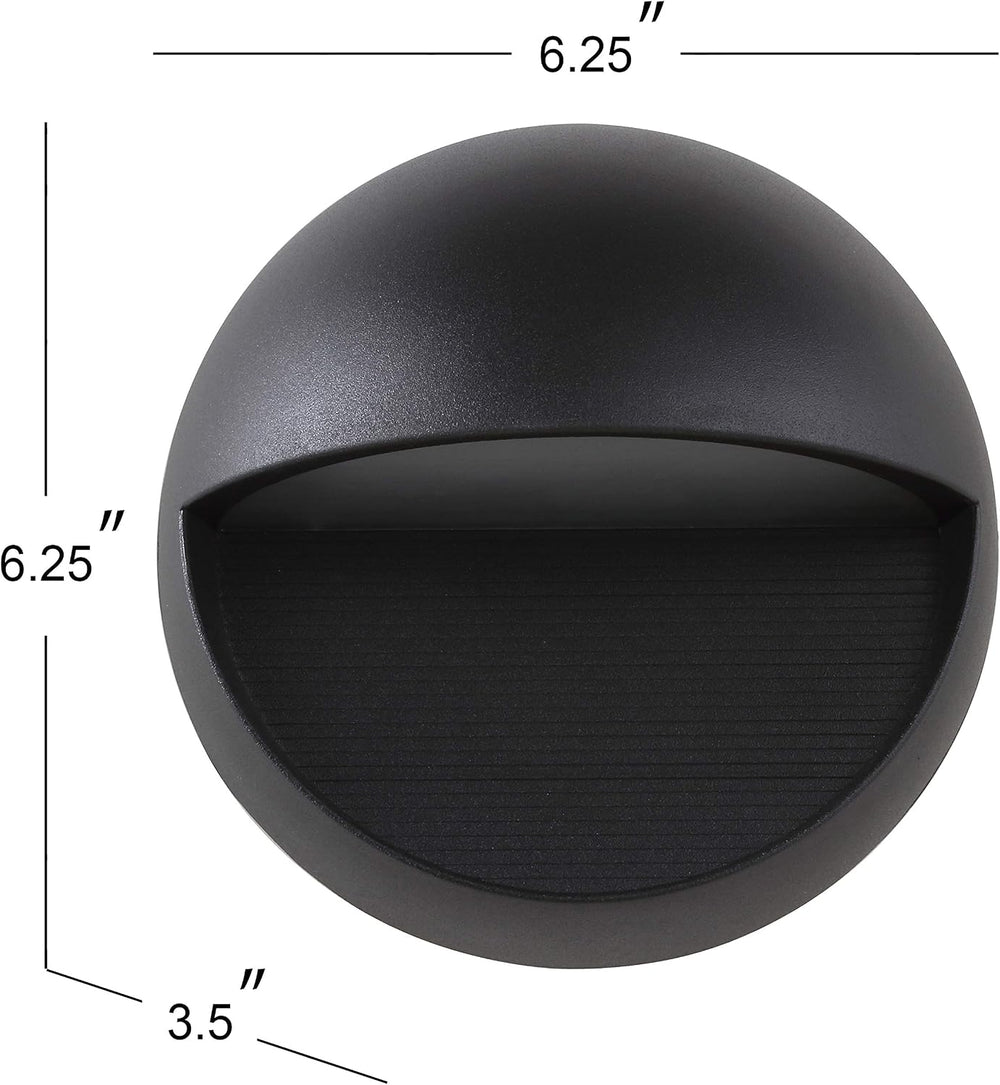 JONATHAN Y Orbe 1-Light Integrated LED Wall Sconce 6.25", Black