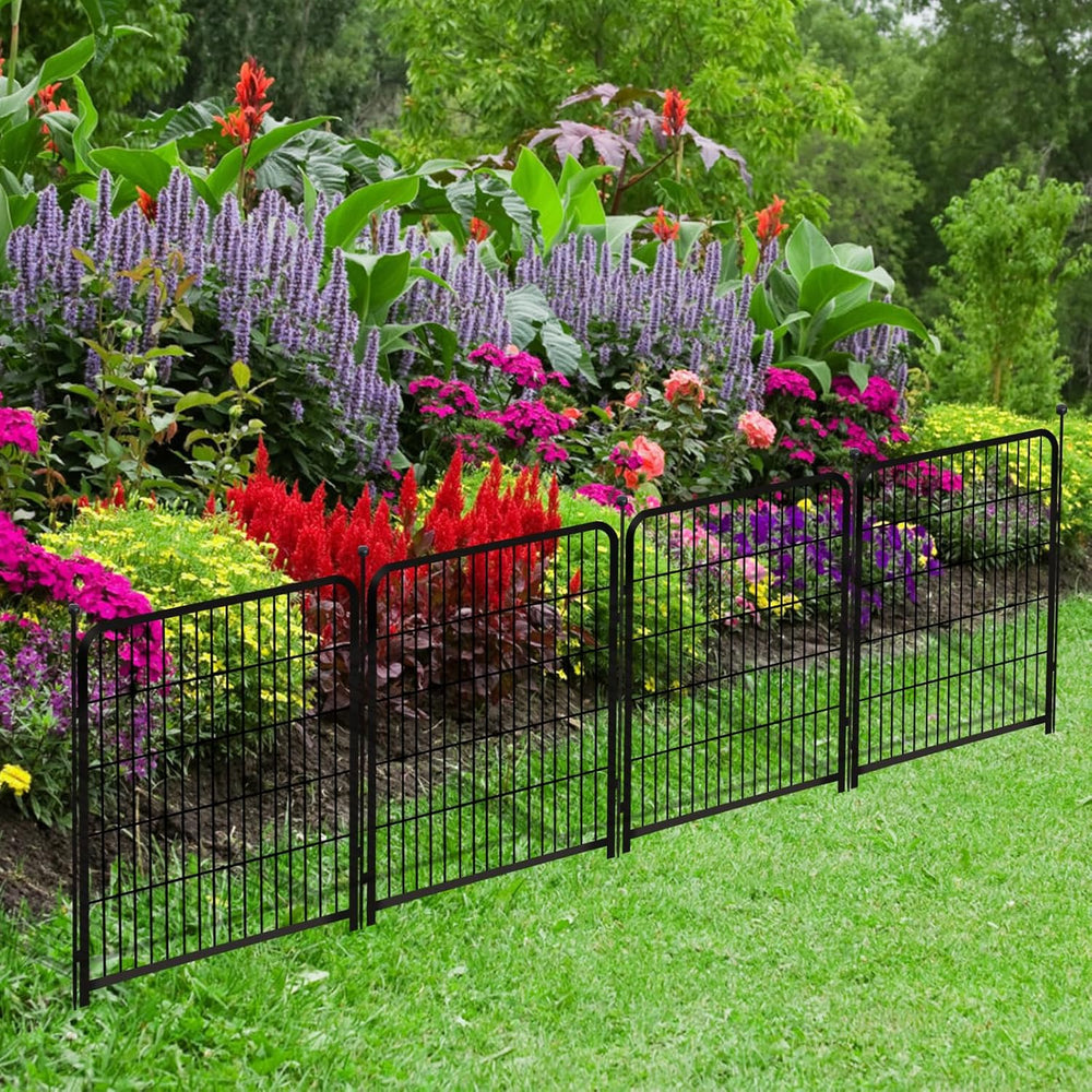 Getlay Garden Fencing 36 Inch High, 4 Panels Total 8.9 Ft(L) Dog Fence Outdoo...