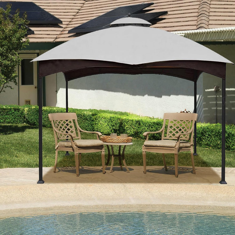 Hugline Outdoor Replacement Canopy Top Double Tier Gazebo Roof Cover for Lowe...