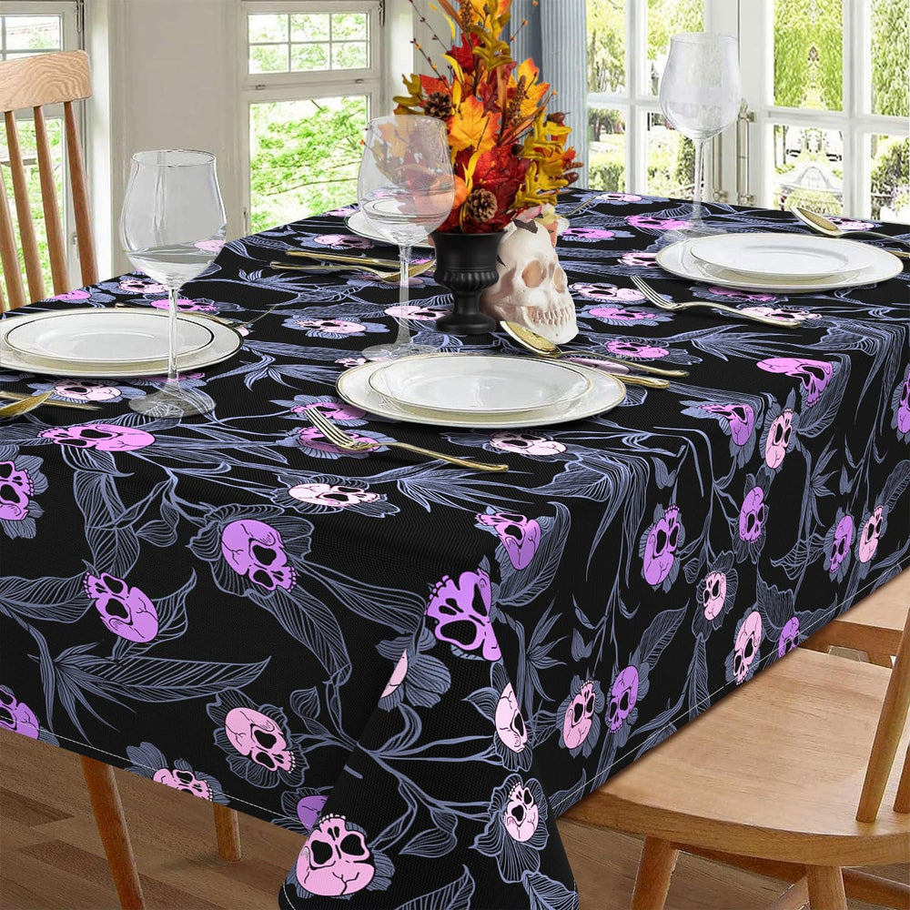 Roszwtit Halloween Skull Rectangle Tablecloth for Home Decor 60" x 120&q...