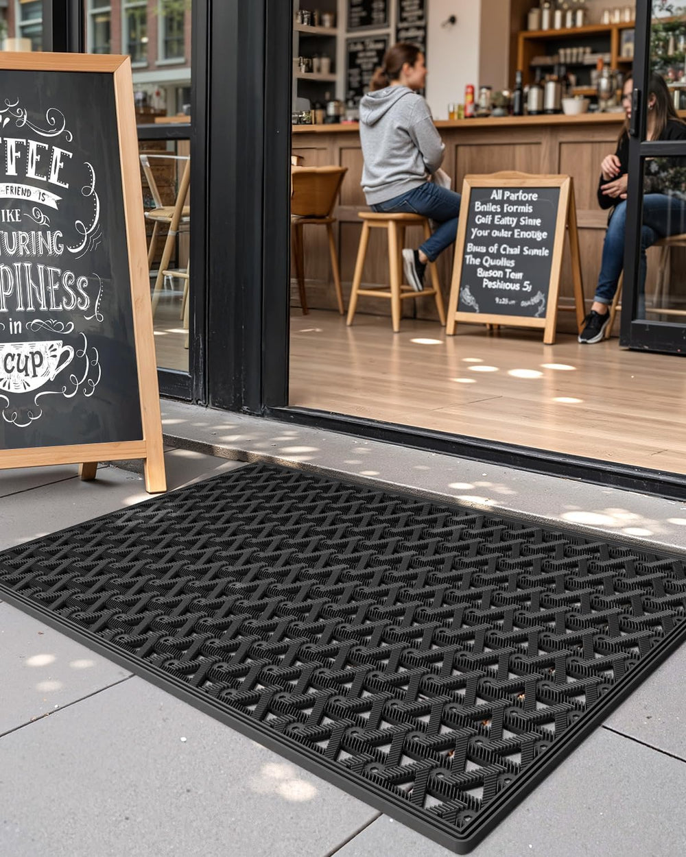 Color&Geometry Door Mat Outside Entrance with Drainage, 24"X36"...
