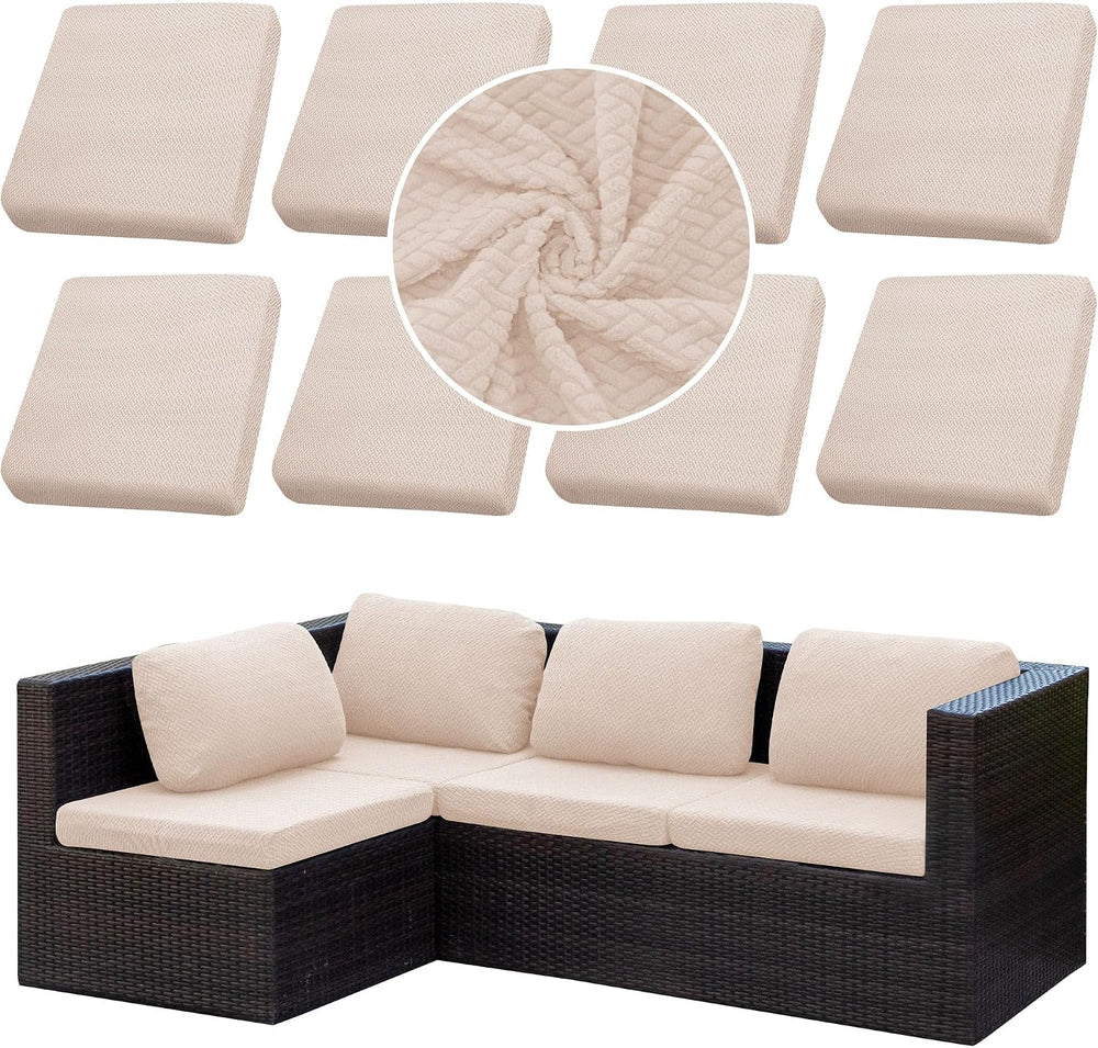 8PCS Patio Cushion Covers.Patio Furniture Couch SeatSlipcovers