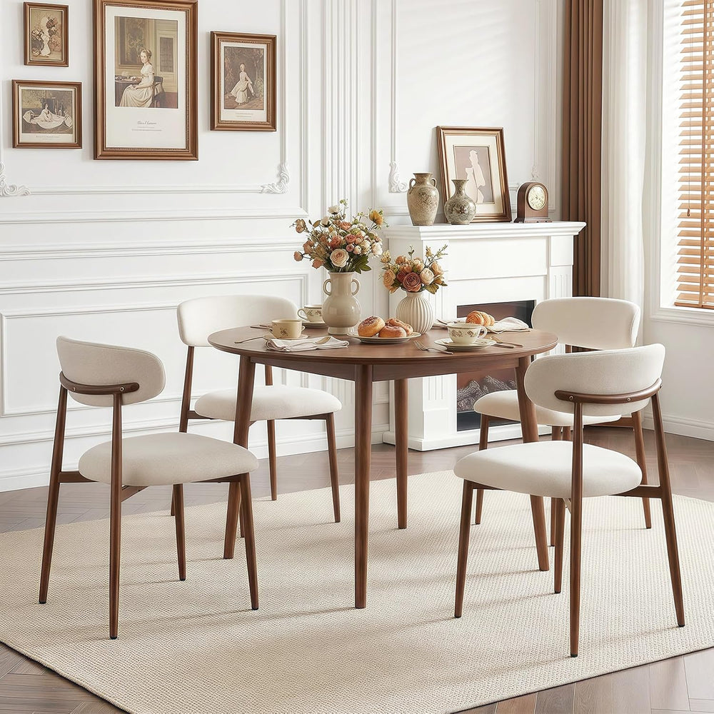 Furniliving Mid Century Modern Dining Chairs Set of 4, 300 lbs Capacity Uphol...