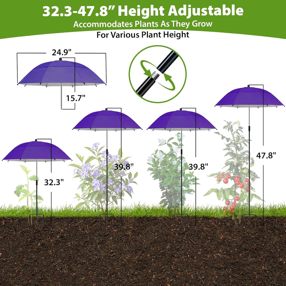 Plant Umbrellas, 5Pack 360°Adjustable Garden Umbrella for Outdoor Plants,24” ...