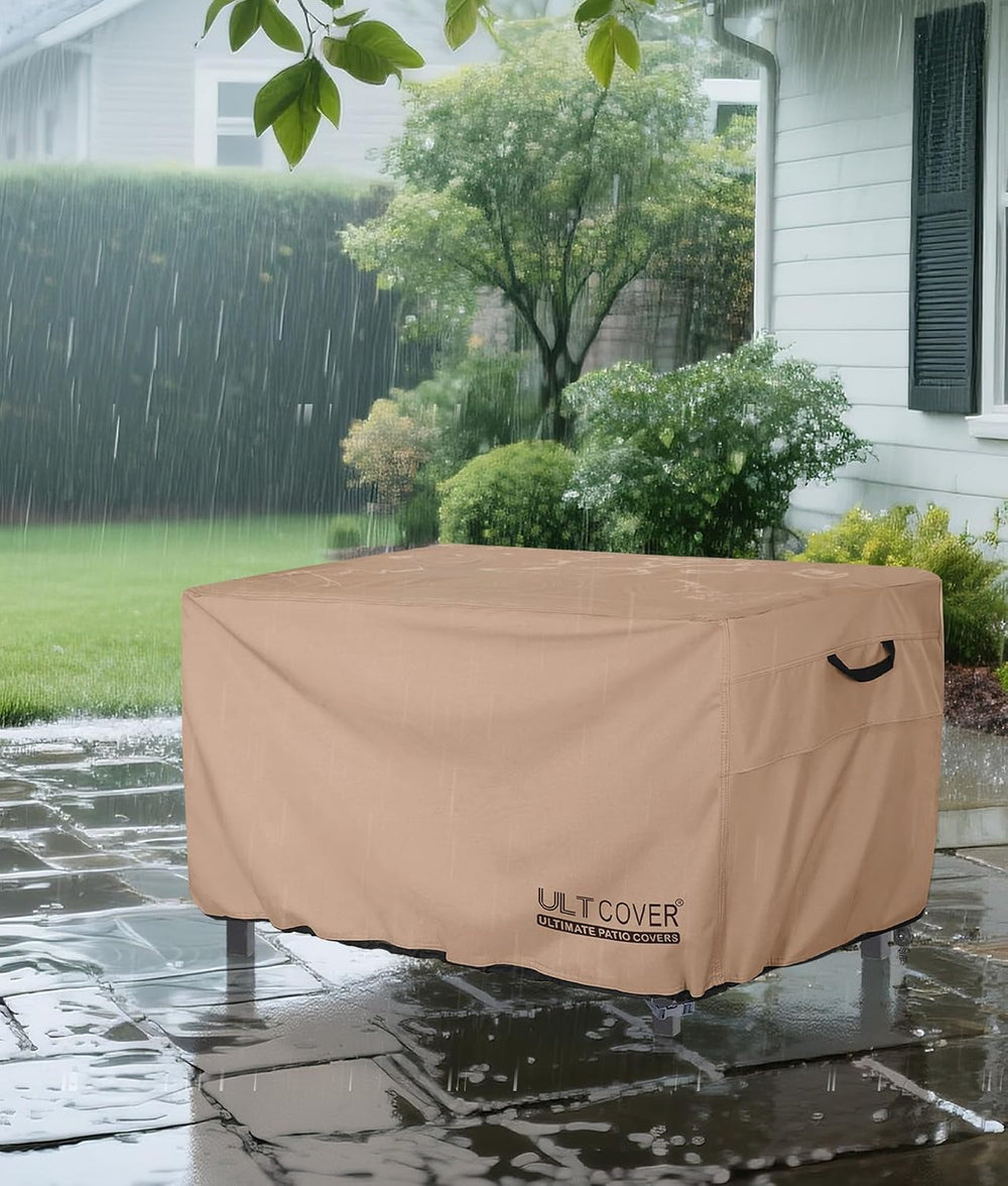 ULTCOVER Waterproof Rectangular Gas Fire Pit Table Cover 52x34 inch