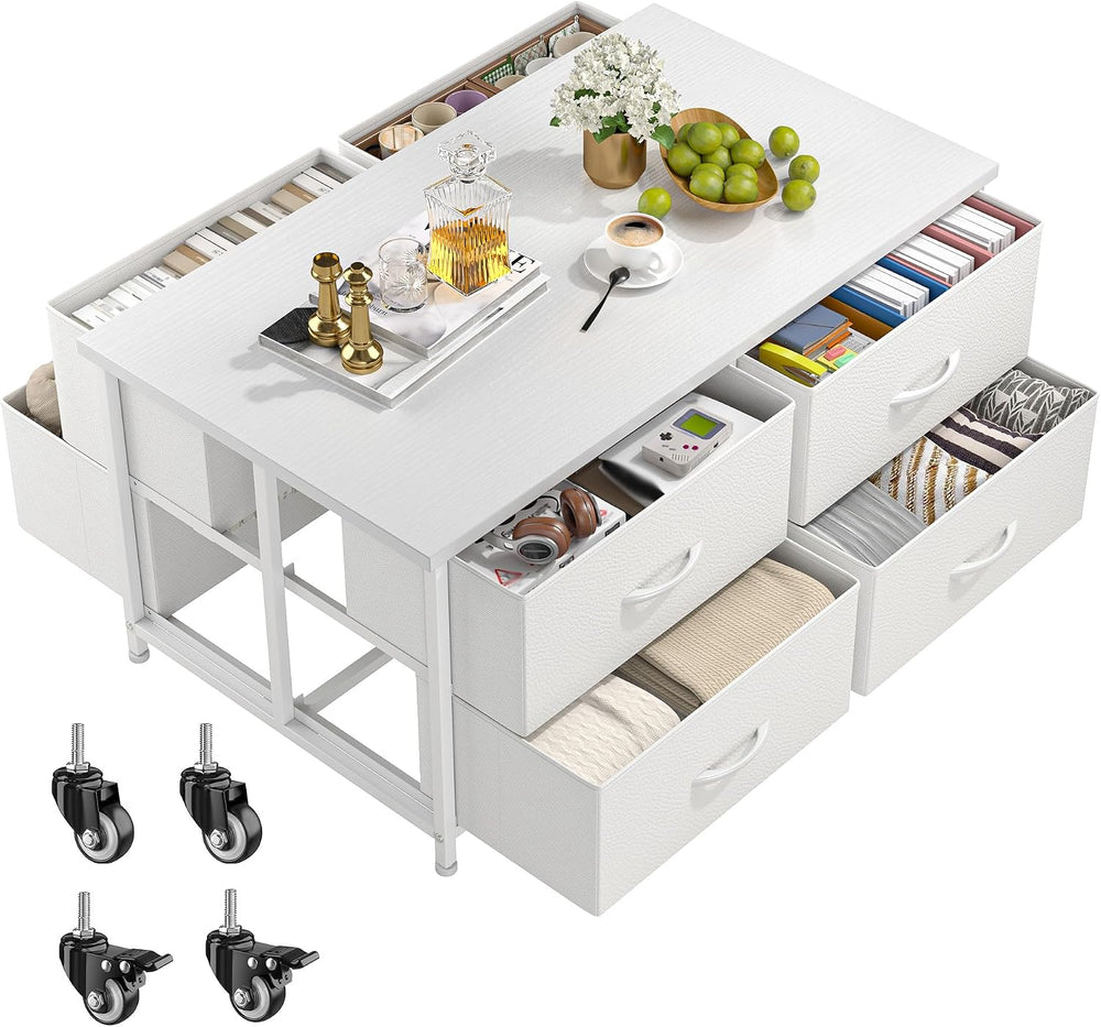 EnHomee Coffee Table with Storage, Modern Coffee Tables for Living Room with ...