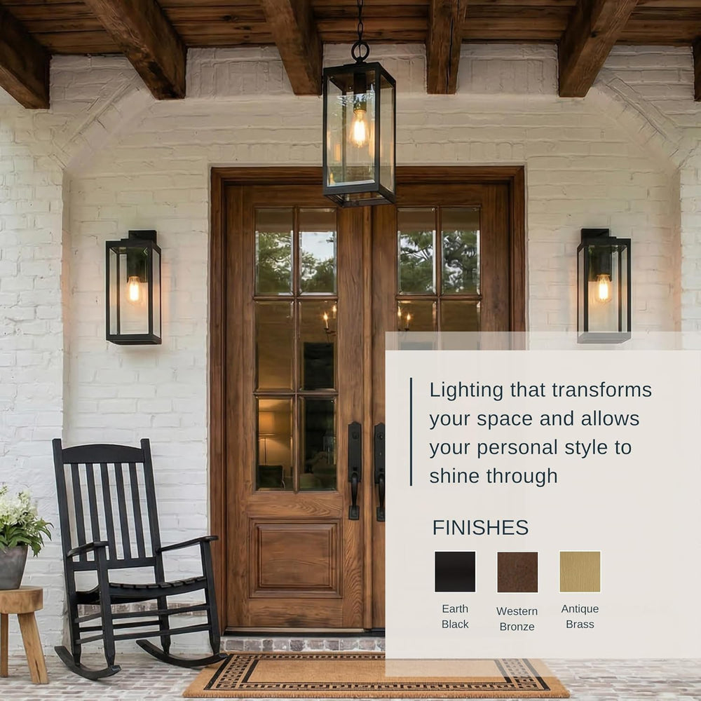 Quoizel Westover 14" Outdoor Wall Lantern, Earth Black