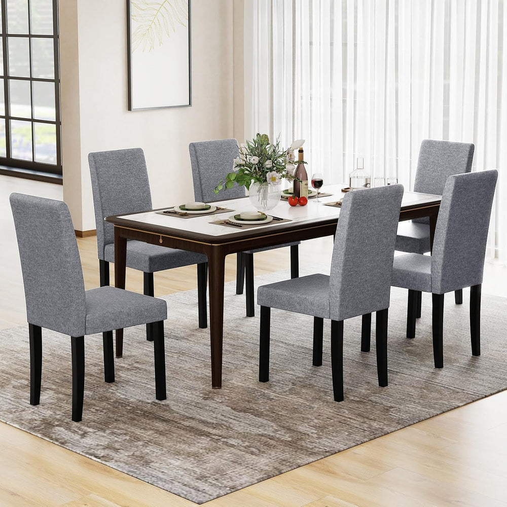 GOFLAME Upholstered Dining Chairs Set of 2, Fabric Kitchen Chairs with Padded...